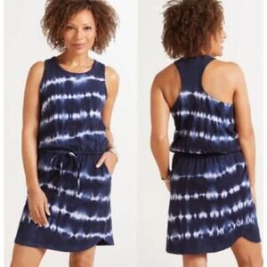 Sundry for Evereve Tie Dye Dress with Pockets Adjustable Waist Size 1 Small